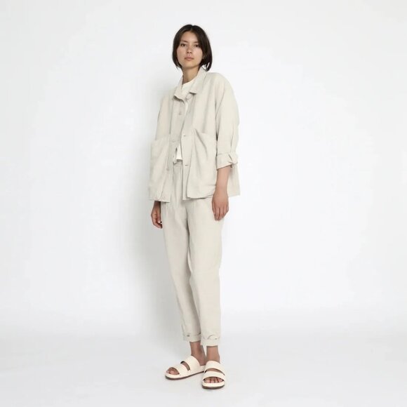 💙 7115 by Szeki Linen Blend Cuffed Trouser - Picture 1 of 6